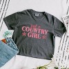 Just A Country Girl Stars Glitter/Puff Print - Womens Boxy Crop Top Graphic T-Shirt - 2 of 4