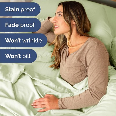Light Sage Green Full Microfiber Deep Pocket Sheet Set