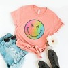 Simply Sage Market Women's Tie Dye Smiley Short Sleeve Graphic Tee - 2XL - Sunset - 3 of 3