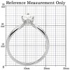 Slickblue Women's Clear CZ Round Engagement Ring - 5mm, Polished Stainless Steel, Midi, Solitaire, Promise, Size 5-10 - 3 of 4