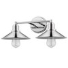 Casa 2-Light Steel Vanity Fixture - Dimmable, Damp Rated, Vintage Style, 18" Wide - 4 of 4
