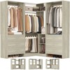 Aheaplus Set of 3 Freestanding Corner Closet System, 81'' Space-saving Closet Organizer with Drawers and Hanging Rods - 2 of 4