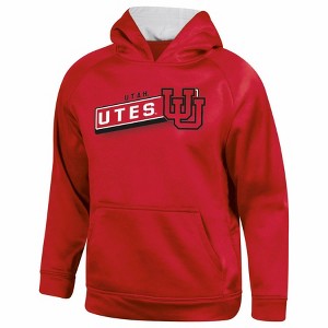 NCAA Utah Utes Boys' Gray Hooded Sweatshirt - 1 of 3
