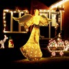 Costway 5.2 FT Lighted Angel with Halo & Bow Zip Ties & Ground Stakes 180 LED Lights - 4 of 4