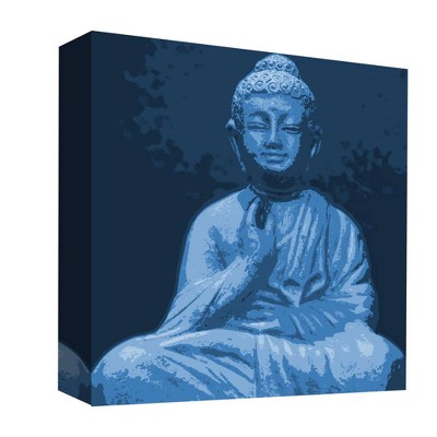 16" x 16" Blue Buda II Decorative Wall Art - PTM Images