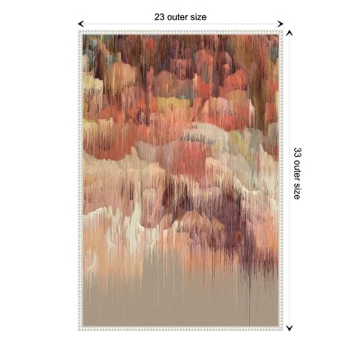 Large Beaded Perimeter Abstract Canvas Framed Wall Art