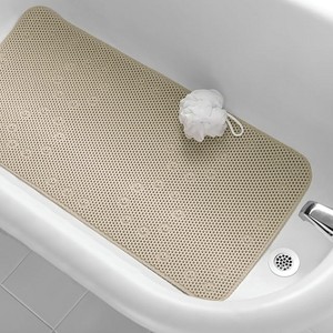 Home Mart Goods Beige Non-Slip Foam Bathtub Shower Mat With Suction Cups - 1 of 4