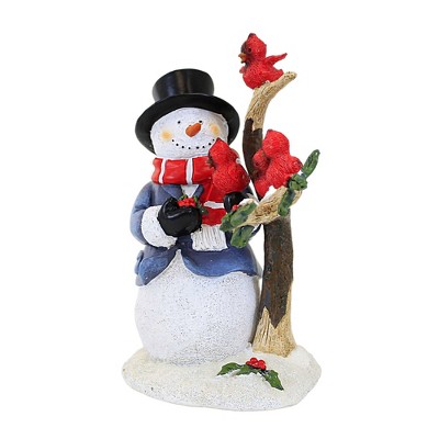 Christmas Snowman With Cardinals. - One Figurine 8.75 Inches - Holly ...
