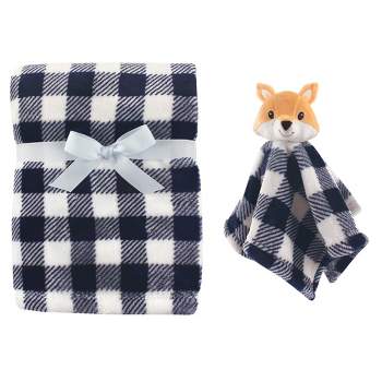 Hudson Baby Infant Boy Plush Blanket with Security Blanket, Boy Fox, One Size