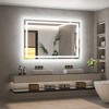 Keonjinn LED Bathroom Vanity Wall Mirror, 3 Color Temperatures Dimmable, Frontlit & Backlit, Double Lights Strips - 2 of 4