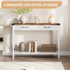 Coucheta 43'' Entryway Console Table , Narrow Sofa Table with Storage Drawer & Shelf, Metal Frame, Industrial Farmhouse Style - 3 of 4