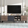 Chic Crate-Modern Media Console – 80In TV Stand w/ 3 Cabinets & Open Shelves, Drop-Down Door, Multi-Room Furniture - 2 of 4