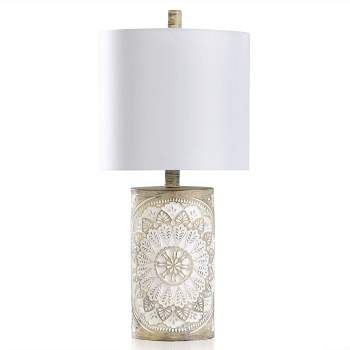 Traditional Painted Serviette Design Accent Table Lamp - StyleCraft