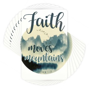 Dicksons Faith Moves Mountains 2.5 x 3.8 Inch Keepsake Bookmark Pocketcard Pack of 12 - 1 of 4