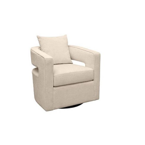 Vivi Fabric Swivel Chair Ivory Abbyson Living Target