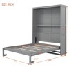 NicBex Queen Size Murphy Bed 89.8" Wooden Queen Bed Frame Morden Hideaway Wall Bed with Storage Shelf for Apartment - 2 of 4