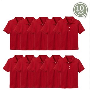 Galaxy by Harvic Boy's School Uniform Polo-10 Pack - 1 of 4