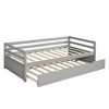 SeaCamel White Twin Daybed with Trundle Frame Set - Sturdy Construction, Space-Saving for Bedroom/Studio Apartment - 4 of 4