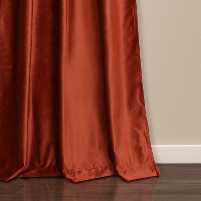 Prima Velvet Solid Light Filtering Window Curtain Panels - Thumbnail 2