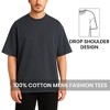 Blu Rock Men's Oversized Heavyweight Cotton Crew Neck Short Sleeve Tee Loose Fit Tops-5 Pack - 3 of 4
