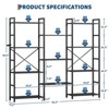 Column 4-Tier Bookshelf,Adjustable Rustic Industrial Bookcase with 11Open Display Shelves,Large Etagere Bookshelf - 2 of 4