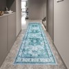Boho Area Rugs, Boho Print Decorative Carpet, Soft Vintage Floral Design, Anti-Slip TPR Backing, Reinforced Edges, Machine Washable, for Living Room - 4 of 4