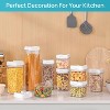 Airtight Food Storage Containers, 7 Pieces BPA Free Plastic Cereal Organizer Canisters with Easy Lock Lids, for Kitchen Pantry Organization, 24 Labels - 3 of 4