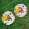 Northlight Set of 2 "Love Today" Outdoor Floral Garden Stones 10" - 2 of 4