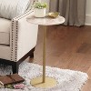 Rosie Round Chairside Table Agate - Steve Silver Co.: Iron Base, Quartz Top, No Assembly Required - 2 of 4
