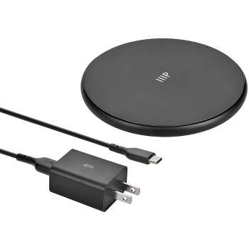 Monoprice Wireless Charger, Qi-Certified 15W Fast Charging Pad with QC3.0 AC Adapter For iPhone 12/12 Pro/11/11 Pro/XR/XS/X/8/8+/Airpods, Galaxy