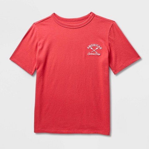 Детские Cat & Jack Kids' Short Sleeve 'American Summer Camp' Graphic T-Shirt - Cat & Jack™ Red L