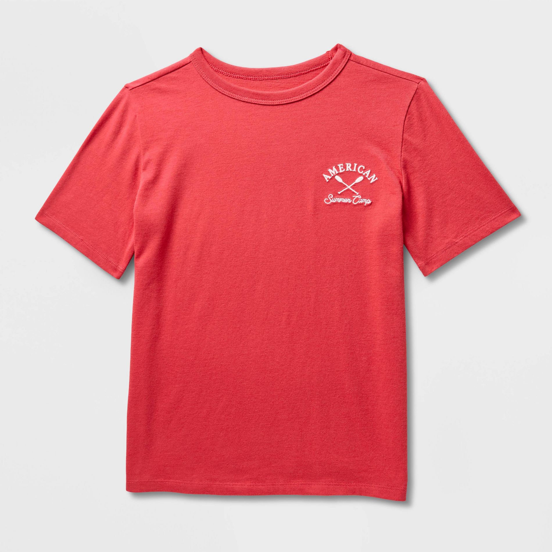 Kids' Short Sleeve 'American Summer Camp' Graphic T-Shirt - Cat & Jack™ Red