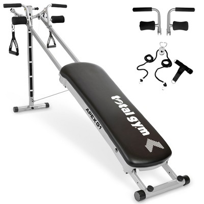 Total Gym APEX G1 Versatile Indoor Home Workout Total Body Strength Training Fitness Equipment with 6 Levels of Resistance and Attachments