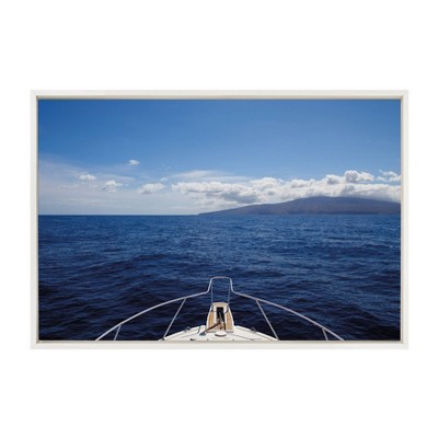 23" x 33" Sylvie Sailing Framed Canvas By Matthew Meyer White - DesignOvation