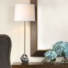 Uttermost Rowland Buffet Lamp-Faceted Black & White Marble with Brass Accents - 2 of 4