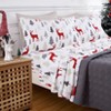 4 Piece Christmas Flannel Sheets Full, 100% Cotton Printed Bed Sheet Set, Soft Brushed Flannel, 16 Inches Deep Pocket Winter Warm Sheets - 2 of 4