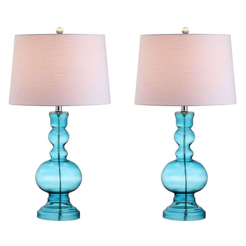 28.5" (Set of 2) Genie Glass Table Lamps (Includes LED Light Bulb) - JONATHAN Y, 1 of 6