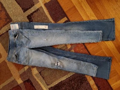 Jeans Bootcut Fille Cat & Jack - Taille 12 - Déniem Stretch Lavage Moyen - Taille Ajustable à La Ceinture
