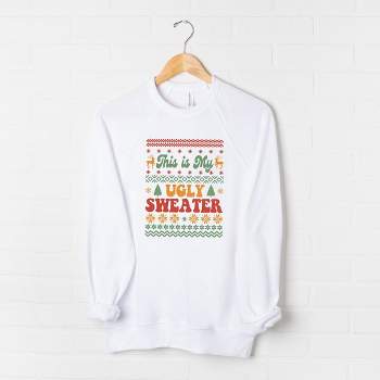 Simply Sage Market Women's  Bella Canvas Graphic Sweatshirt Ugly Sweater Deer