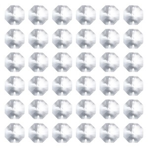 Unique Bargains DIY Lamp Arts Crafts Decoration Crystal Pendants Octagon Beads 40 Pcs - 1 of 4