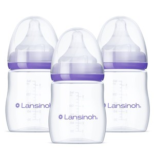 Lansinoh Baby Bottles for Breastfeeding Babies, with Slow Flow Nipples (Size 2S) - 5oz/3pk - 1 of 4