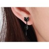 Ginny Black Cat Kitty Dangle Earrings for Women Sterling Silver Ginger Lyne Collection - 3 of 4