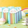 Blue Panda 24 Pack Rainbow Goodie Bags with Stickers for Birthday, Rainbow Party Favors, Treats, Baby Shower Decorations, Turquoise, 6.5 x 4 x 3 In - 3 of 4