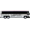 2001 MCI D4000 Coach Bus "Greyhound" White with Red and Blue Stripes 1/87 (HO) Diecast Model by Iconic Replicas - 2 of 4