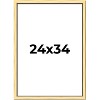 PosterPalooza | Simple Gold Picture Frame - UV Acrylic, Foam Board Backing, Hanging Hardware - 2 of 4