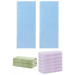 REGALWOVEN Striped Soft Absorbent Bathroom Cotton Towel Set 3 Pcs - 1 of 4