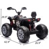 Jojoka 24 Volt Kids ATV Ride-On, Electric 4 Wheeler with 2-Seater, Ride on Toys for Big Kids with Bluetooth, Lights, Music, High Low Speed - 2 of 4