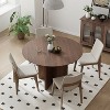 PexFix 45" x45" Solid Wood Round Dining Table with Walnut Finish and Elegant Arched Legs for Modern Dining Rooms & Kitchens - 2 of 4