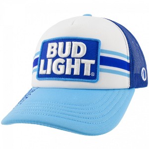 Adult Bud Light Patches Blue Mesh Trucker Hat - 1 of 4
