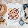 Simply Sage Market S.W.Smiley Fall Checkered Smiley Sweatshirt - 3 of 4